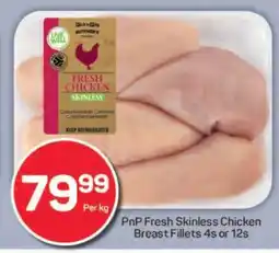 Pick n Pay PnP Fresh Skinless Chicken Breast Fillets 4s or 12s offer