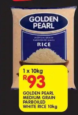 Shoprite GOLDEN PEARL MEDIUM GRAIN PARBOILED WHITE RICE 10kg offer