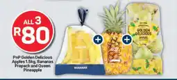 Pick n Pay PnP Golden Delicious Apples 1.5kg, Bananas Prepack and Queen Pineapple offer