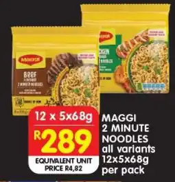Shoprite MAGGI 2 MINUTE NOODLES offer