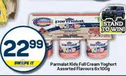 Pick n Pay Parmalat Kids Full Cream Yoghurt Assorted Flavours 6x100g offer