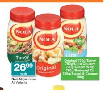 Checkers Nola Mayonnaise All Variants offer