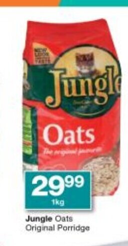 Checkers Jungle Oats Original Porridge 1kg offer