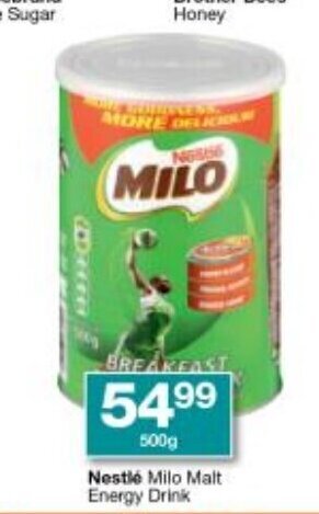 Checkers Nestle Milo Malt Energy Drink 500g offer