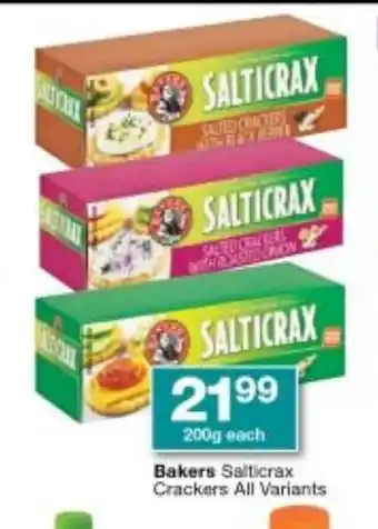 Bakers Salticrax Crackers All Variants 200g each