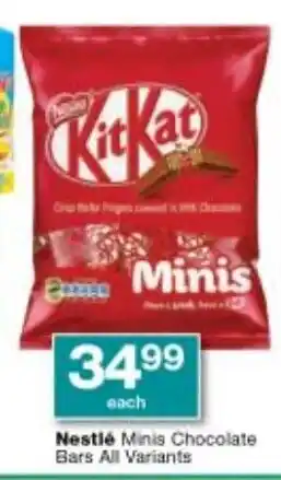 Checkers Nestle Minis Chocolate Bars All Variants each offer