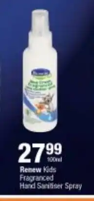 Checkers Renew Kids Fragranced Hand Sanitiser Spray offer