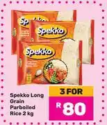 Spekko Long Grain Parboiled Rice-For 3 x 2Kg