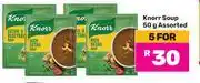 Game Knorr Soup Assorted-For 5 x 50g offer