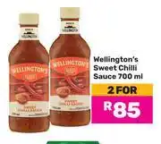 Game Wellington's Sweet Chilli Sauce-For 2 x 700ml offer
