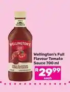 Game Wellington's Full Flavour Tomato Sauce-700ml offer