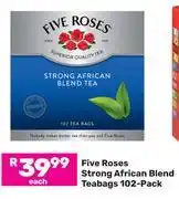 Game Five Roses Strong African Blend Teabags 102 Pack offer