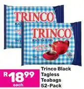 Game Trinco Black Tagless Teabags 52 Pack offer