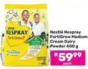Game Nestle Nespray Fortigrow Medium Cream Dairy Powder-400g offer
