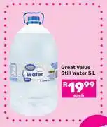 Game Great Value Still Water-5L offer