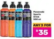 Game Powerade Sports Drink-For 3 x 500ml offer