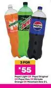 Game Pepsi Light Or Pepsi Original Or Pepsi Max Or Mirinda Orange Or Mountain Dew-For 3 x 2L offer
