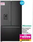 Game Hisense 575L French Door Freezer/Fridge With Water Dispenser H760FSB-WD (850000041) offer