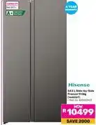Game Hisense 543L Side By Side Freezer/Fridge H680SIT (850033433) offer
