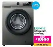 Game Hisense 9Kg Front Loader Washing Machine WFQP9012VMT 836119 offer