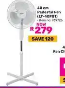 Game Logik 40cm Pedestal Fan LT-40PO1 739726 offer