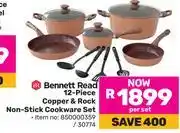 Game Bennett Read 12 Piece Copper & Rock Non Stick Cookware Set 850000359/30774-Per Set offer