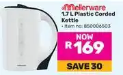 Game Mellerware 1.7L Plastic Corded Kettle 850006503 offer