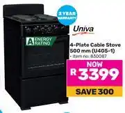 Game Univa 4 Plate Cable Stove 500mm U405-1 830087 offer