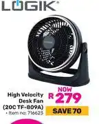Game Logik High Velocity Desk Fan 20C TF-809A 716623 offer