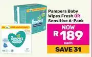 Game Pampers Baby Wipes (Fresh Or Sensitive) 6 Pack-Each offer