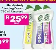 Game Handy Andy Cleaning Cream Assorted-750ml Each offer