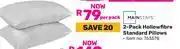 Game Mainstays 2-Pack Hollow Fibre Standard Pillows-Per Pack offer