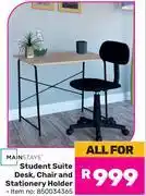 Game Mainstays Student Suite Desk, Chair And Stationery Holder-For All offer