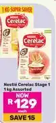 Game Nestle Cerelac Stage 1 Assorted-1kg Each offer
