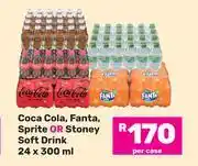 Coca Cola, Fanta, Sprite Or Stoney Soft Drink-24 x 300ml