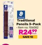 Game Staedtler Traditional Pencils 3 Pack offer