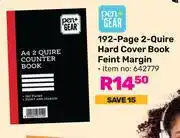 Game Pen + Gear 192 Page 2 Quire Hard Cover Book Feint Margin 642779 offer