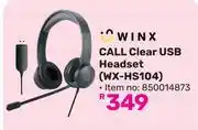Game Winx Call Clear USB Headset WX-HS104 850014873 offer