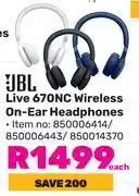 Game JBL Live 670NC Wireless On Ear Headphones 850006414/850006443/850014370 offer
