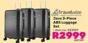 Game Travelwize Java 3 Piece ABS Luggage Set 833997 offer