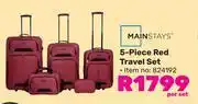Game Mainstays 5 Piece Red Travel Set 824192 offer