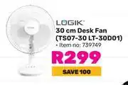 Game Logik 30cm Desk Fan TS07-30LT-30D01 739749 offer