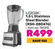 Game Logik 1.5L Stainless Steel Blender RSH-080476 781310 offer