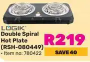 Game Logik Double Spral Hot Plate RSH-080449 780422 offer