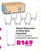 Game Ocean Glassware 6 Pack Sets 541151/850026741/850026772 offer