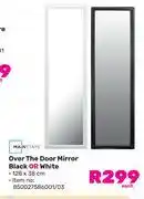 Game Mainstays Over The Door Mirror Black Or White 850027586001/03 offer