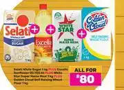 Game Selati White Sugar 1Kg+Excella Sunflower Oil+White Star Super Maize Meal 1Kg-For All offer