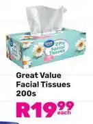 Game Great Value Facial Tissues-200s offer
