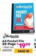 Game Butterfly A4 Pocket File 20 Page 680205 offer