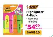 Game Bic Highlighter 4 Pack 818266 offer